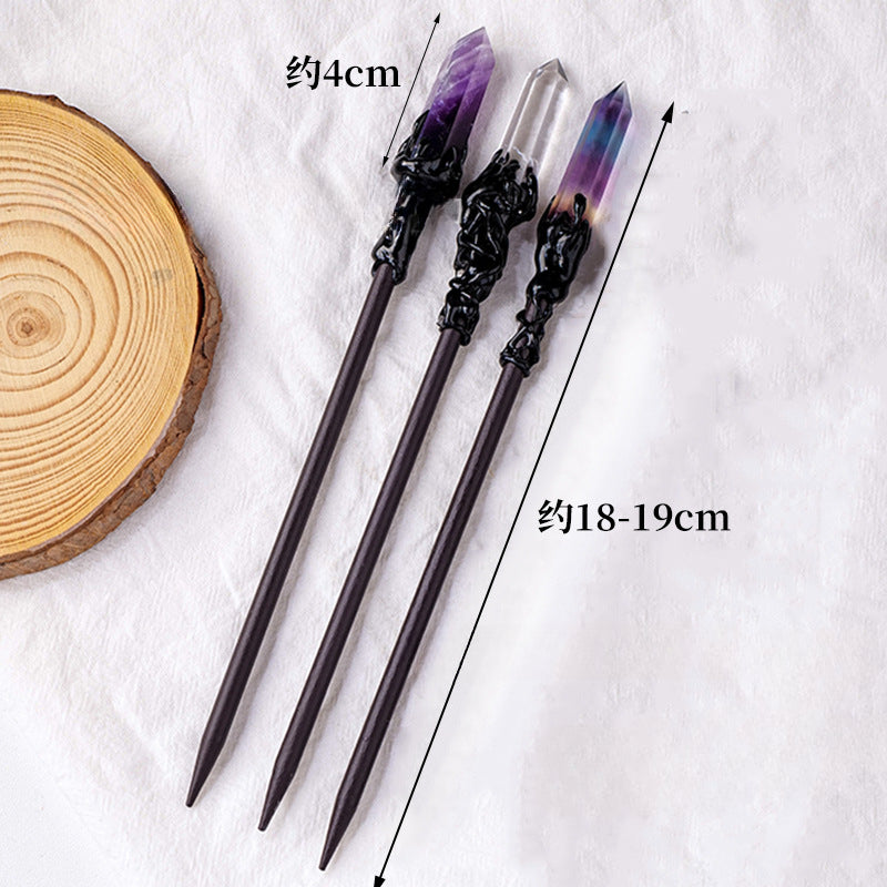 Wholesale Natural Stone Crystal Ball Halloween Hairpin